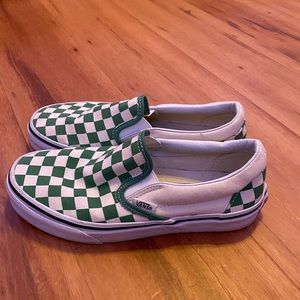 GREEN CHECKERED VANS